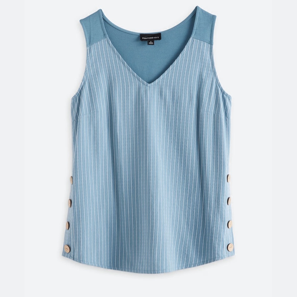 FORTUNE +‎ IVY
Albany Mixed Material Blouse Tank Top